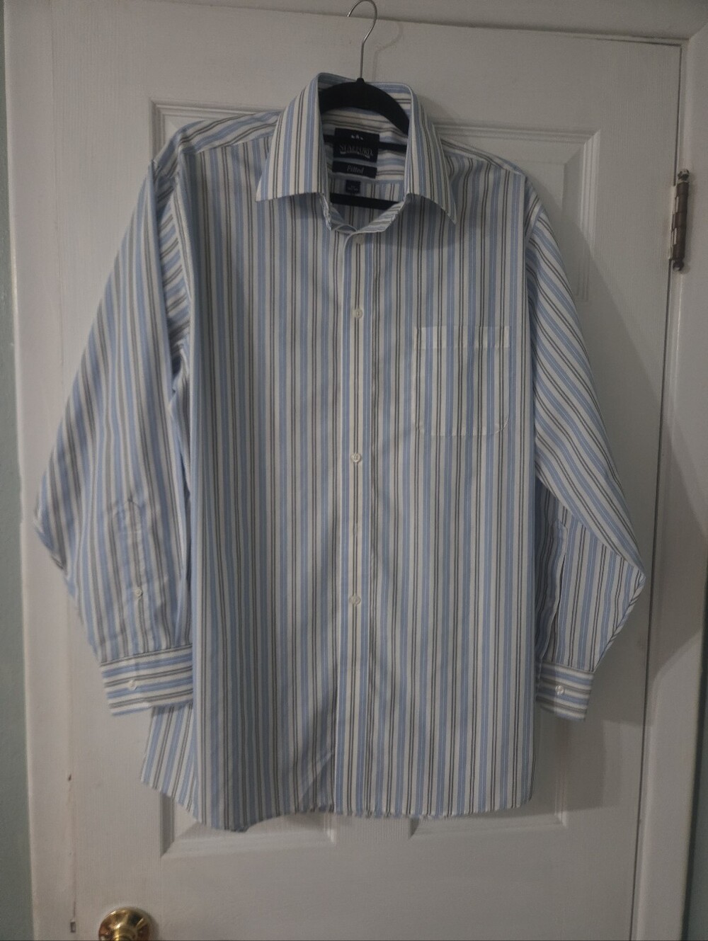 Lot Of 2 Stafford Long Sleeve Shirts. 17 34/35